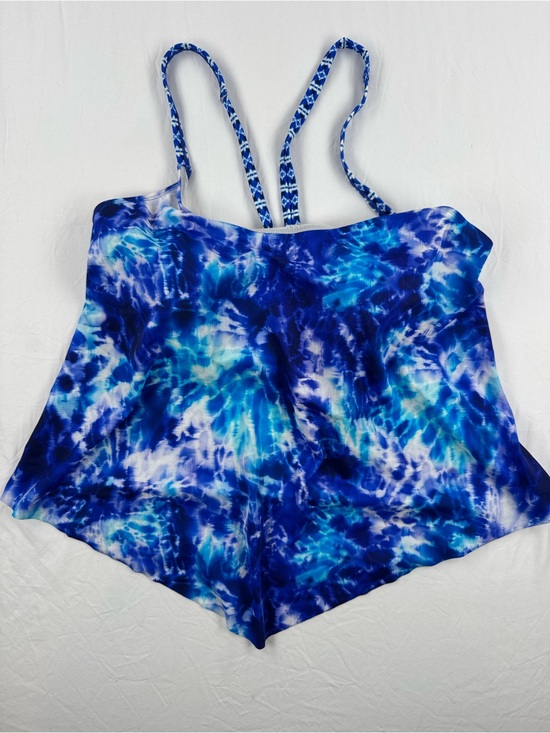 SHEIN Other - SHEIN Blue Tie-Dye Swim Tankini Top